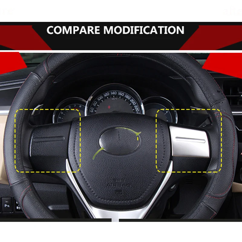 Наклейка на чехол автомобильного руля накладка отделка декор подходит для Corolla
