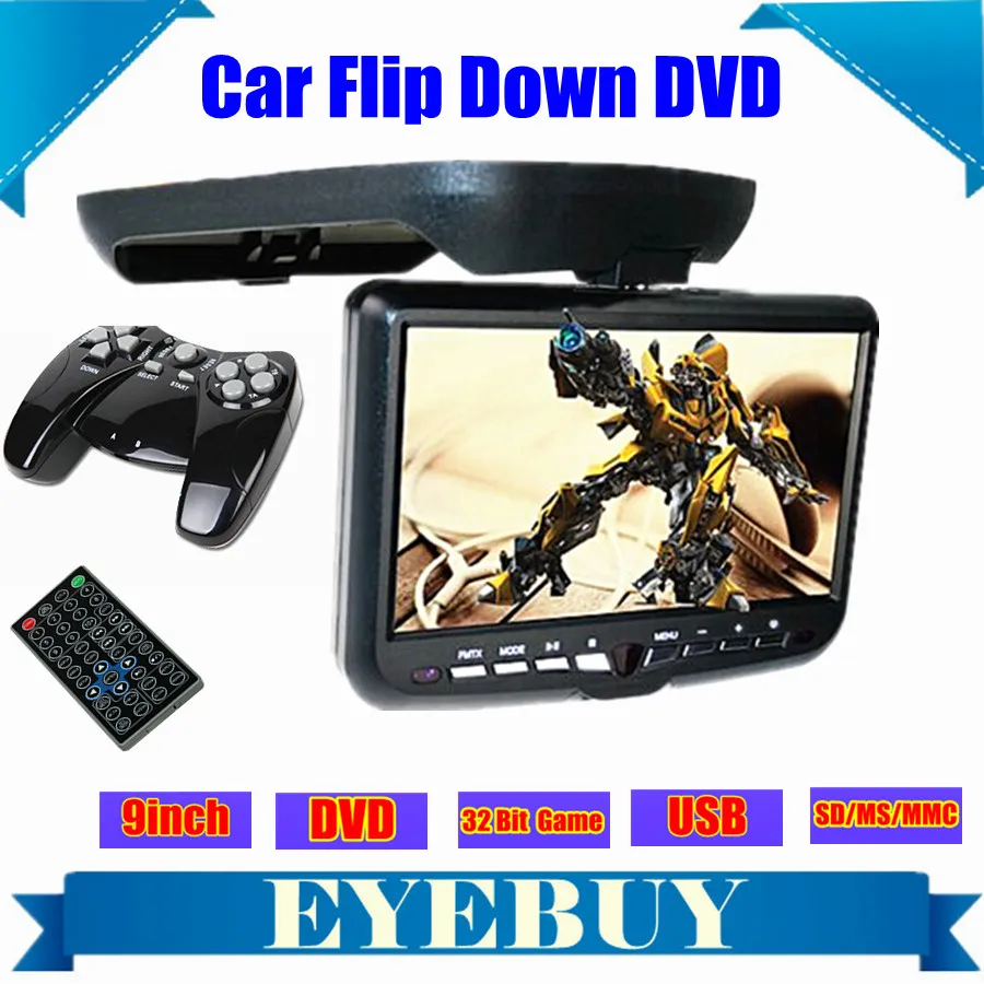 9 дюймов жк-автомобиль авто потолочный жк-откидной верхний автомобиль dvd-плеер