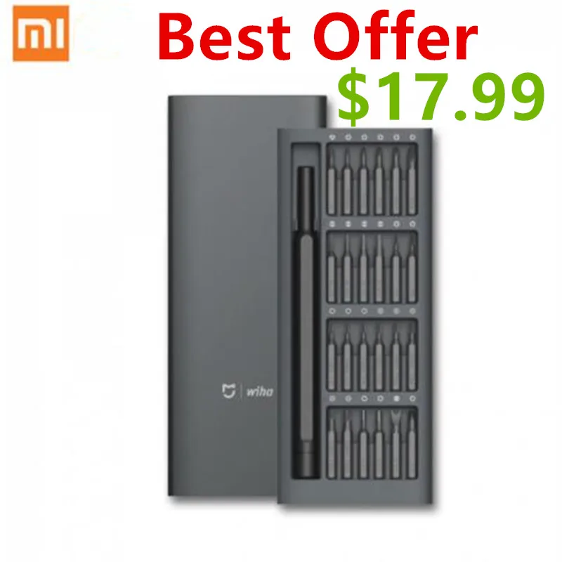 Лучшая цена 100% xiaomi Mijia Wiha набор винтов для ежедневного использования 24