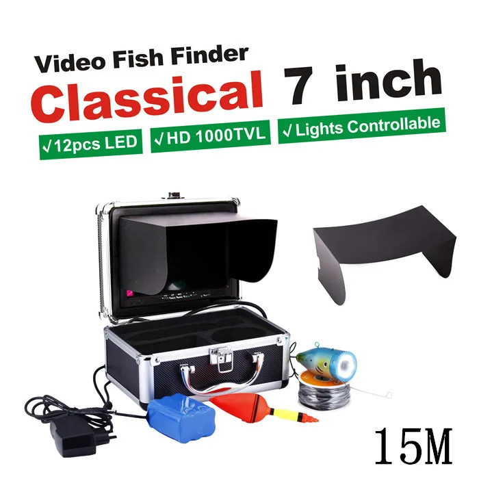 HD Sony CCD 1000 ТВЛ 7 &quotTFT Цвет ЖК дисплей подводный Камера с 15 м кабель Рыбалка CCTV видео