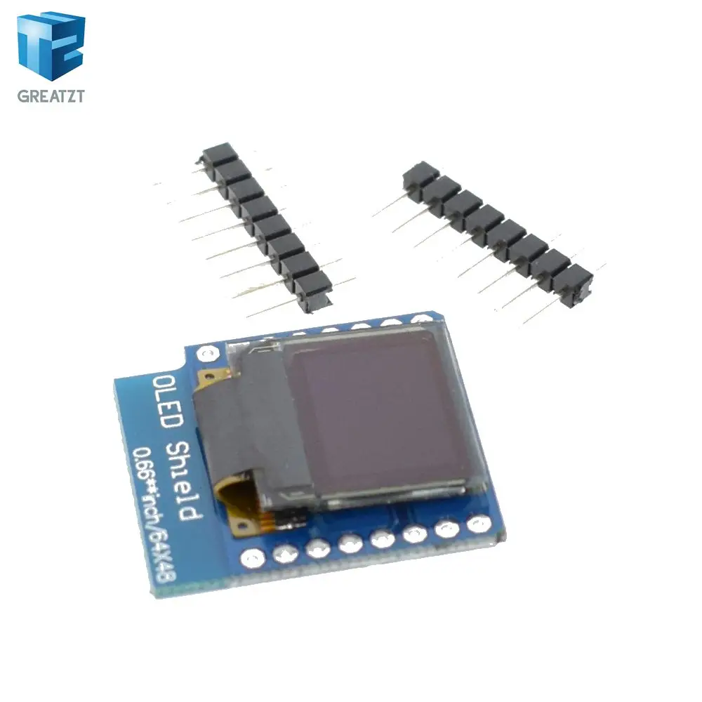 OLED щит V1.1.0 для wemos D1 мини 0.6" дюймовый 64x48 IIC I2C