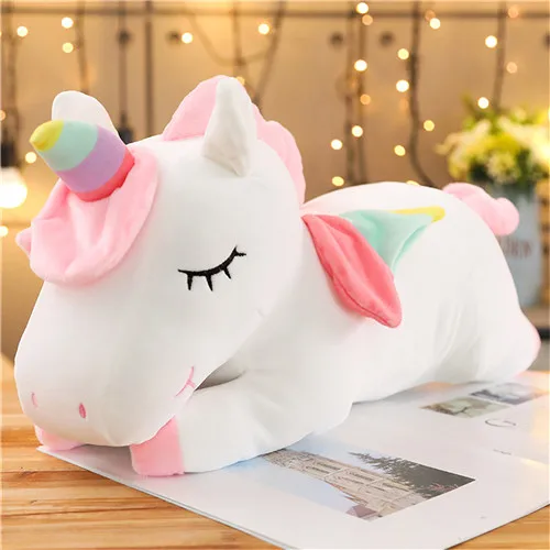 Белый 25 см новые дешевые Плюшевые Kawaii Единорог Рисунок Плюшевые игрушки прекрасный единорог животное мягкие плюшевые куклы подарок на день рождения для детей - Цвет: Белый