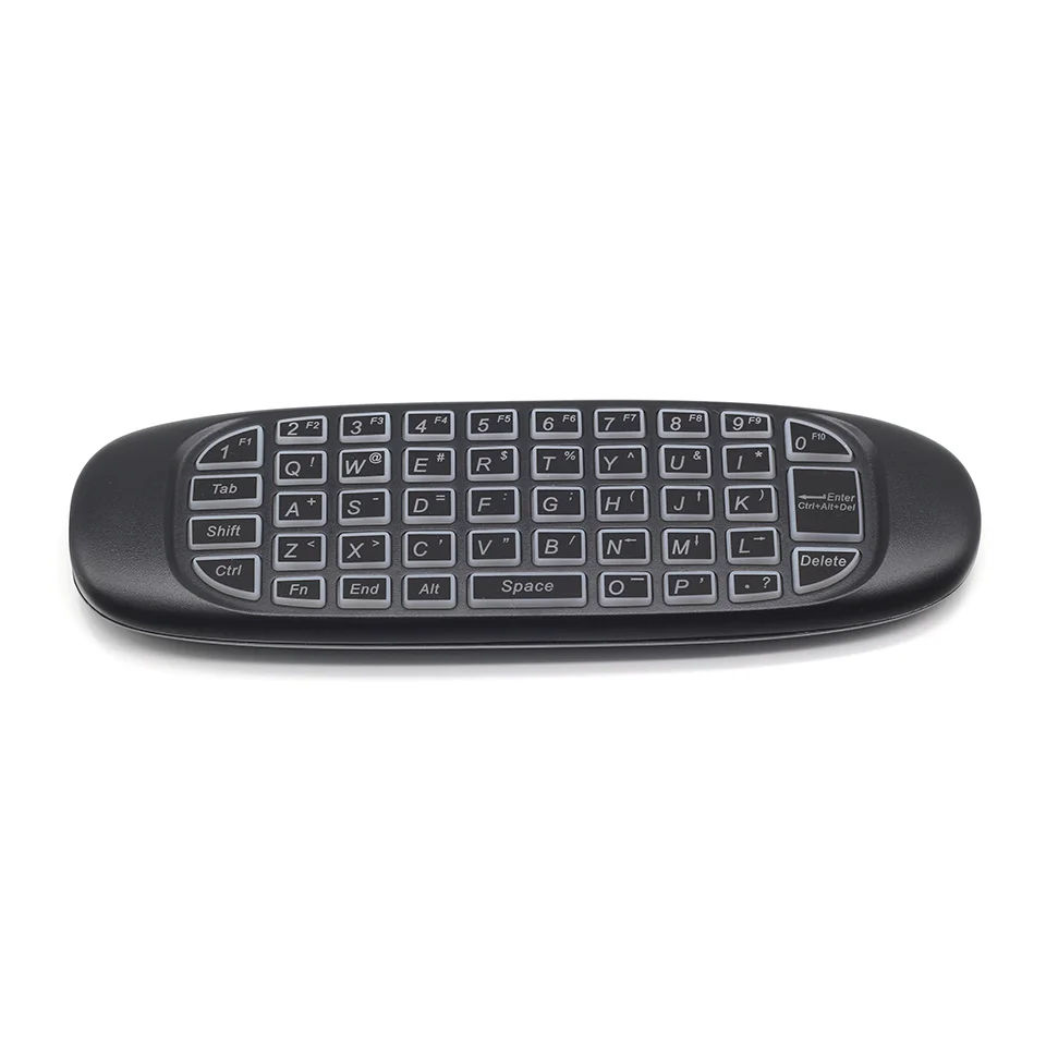 [100pcs/lot] C120 RGB Backlit 2.4G Mini Wireless Keyboard Gyroscope Air Mouse for Android TV Box PC / Projectors Laptops | Компьютеры и