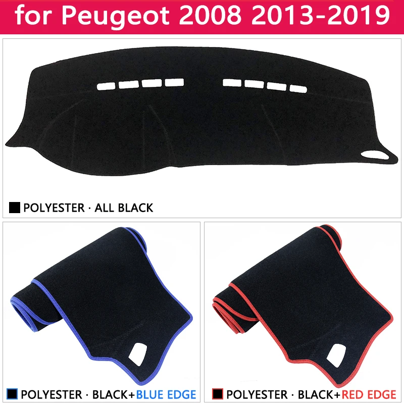 Для peugeot 2008 2013~ Противоскользящий коврик для приборной панели солнцезащитный коврик для автомобиля аксессуары