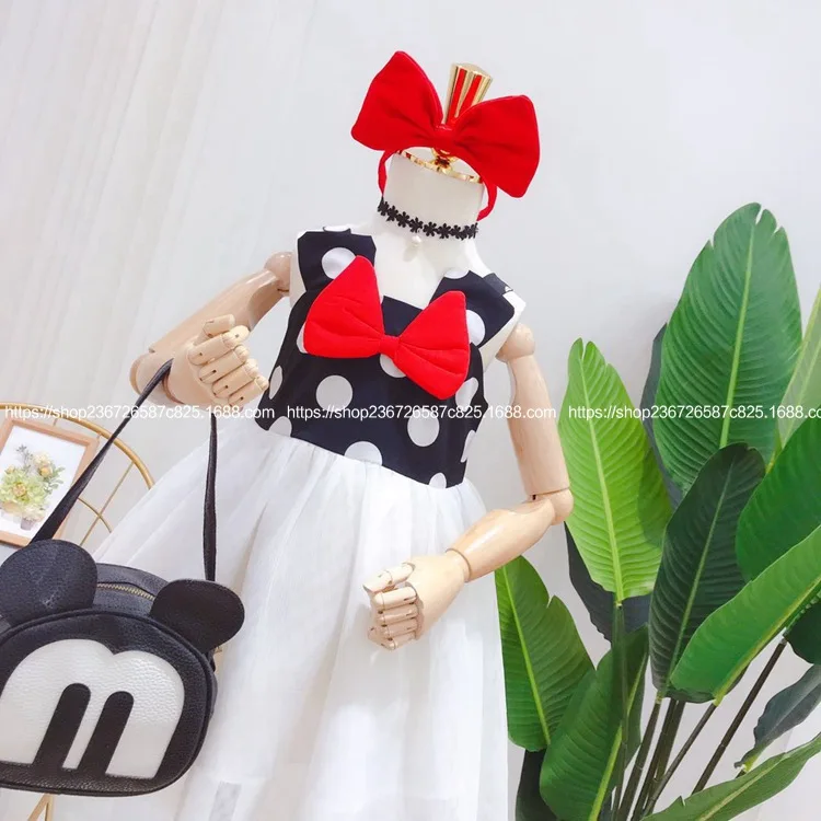 2019 summer new girls dress cute princess baby mesh wave point | Детская одежда и обувь