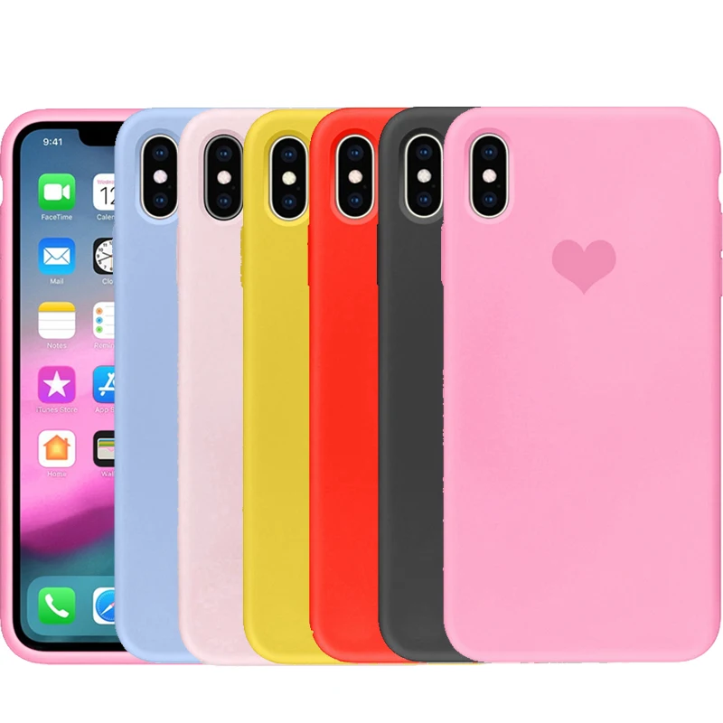 Love Soft Case for iphone XS MAX XR X 10 6 6s 7 8 Plus Fashion Silicone TPU Shock proof Matte Shell Cover |