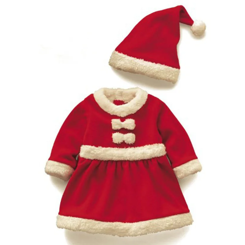 Christmas Santa Claus Suit Top Quality Christmas Costume Suit Baby Boy/Girl 3PCS Kids New Year Children's Clothing Set