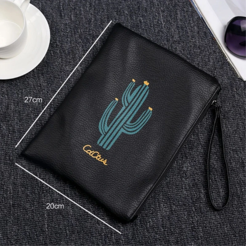 Pacgoth из искусственной кожи кактус тропических растений женщины печати молнии