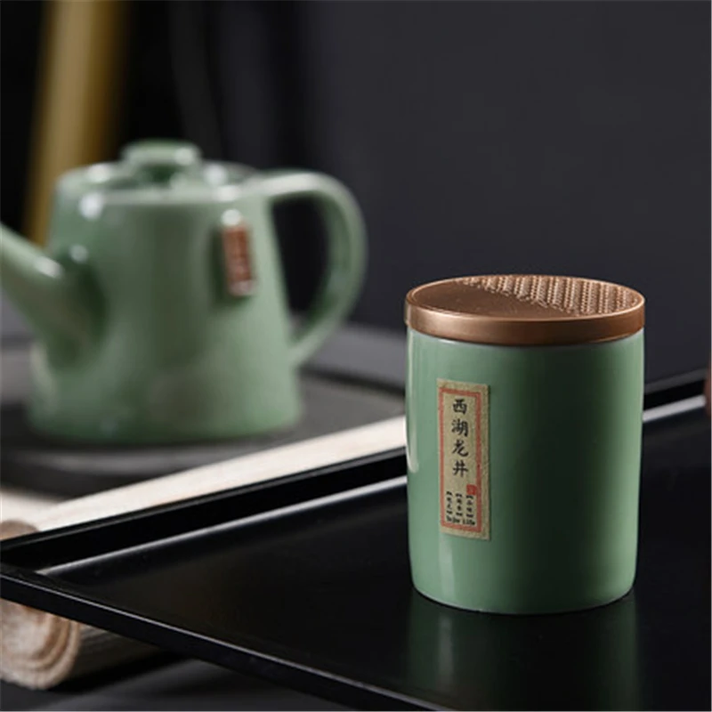 Чайный набор Celadon с металлическим уплотнением портативный керамический мини