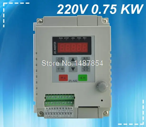 0.75KW Инвертор VFD 220V инвертор с переменной частотой привода однофазный вход выход