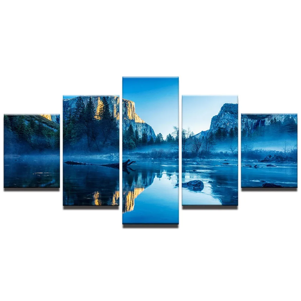 5 шт. холст искусство на стену Yosemite Valley с принтом картина в рамке домашний декор