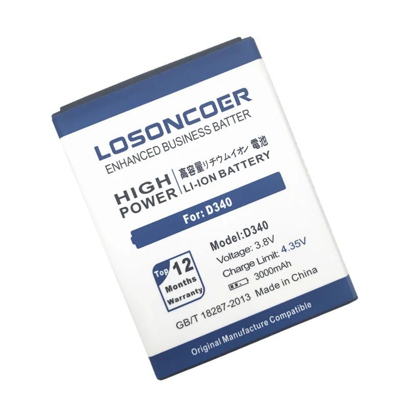LOSONCOER 3000 мАч высокое качество батарея D340 для Micromax + номер отслеживания|battery for|battery
