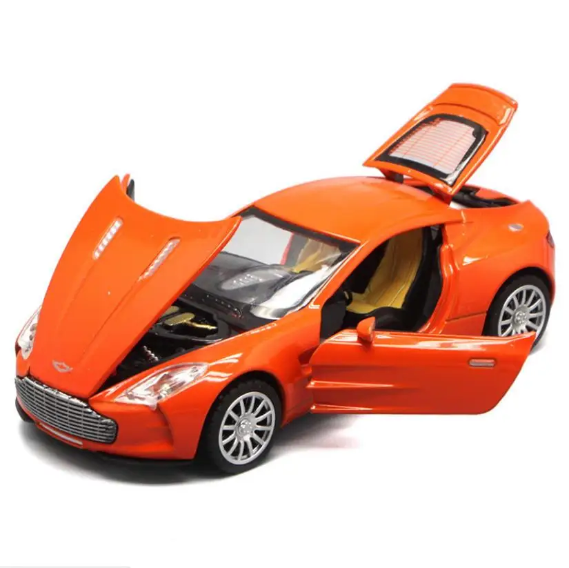 1:32 Toy Car Aston Martin Metal Alloy Diecast Model Miniature Scale Sound and Light Electric Toys For Children |