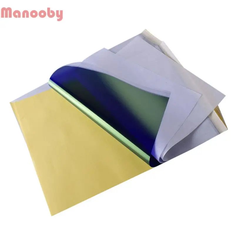 Manooby 10 шт./лот 4 слоя термальные трафаретные татуировки переводная бумага