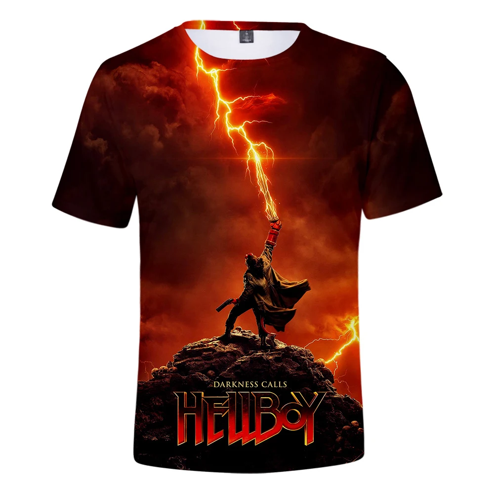 American Movie Hellboy 3 T-Shirt Men/Women 2019 New Hot Cool Hellboy: Rise of the Blood Queen Boy's/Girl's | Мужская одежда