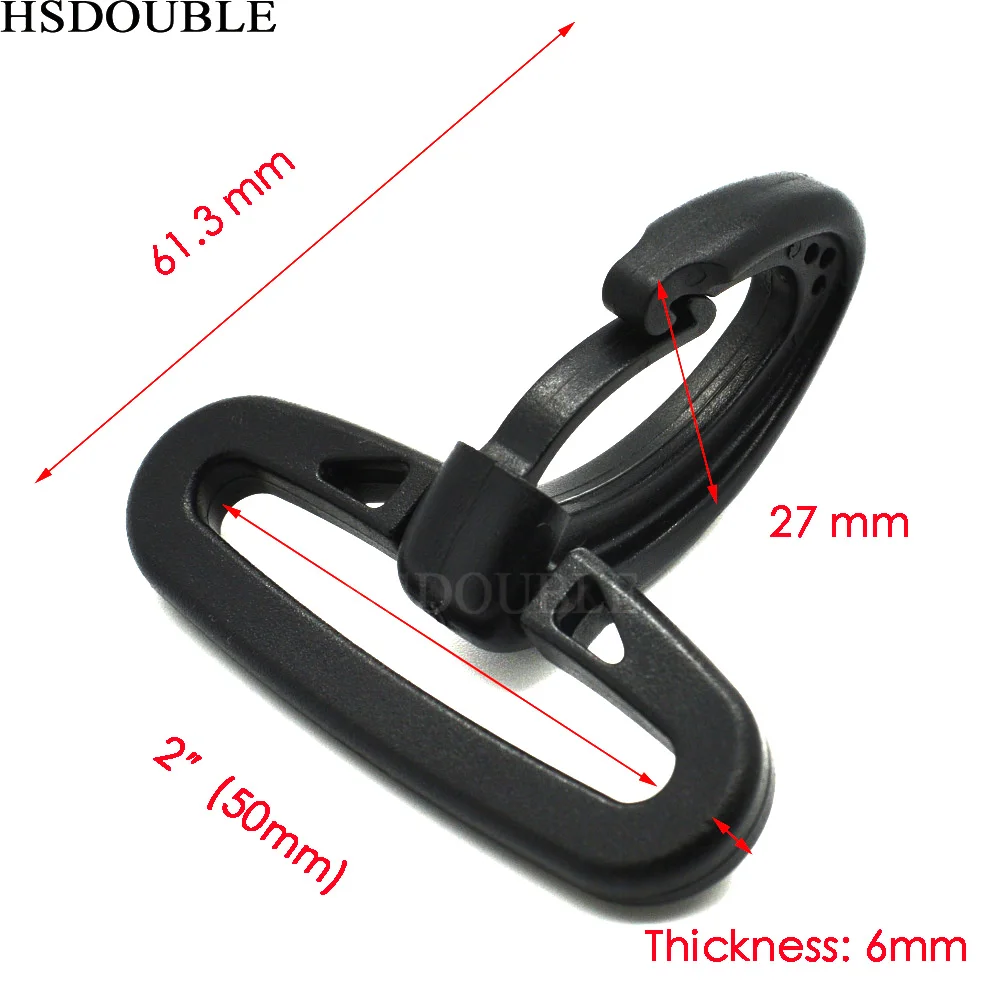 

Heavy Duty Plastic Snap Hooks for Weave Paracord Lanyard Backpack Straps Black
