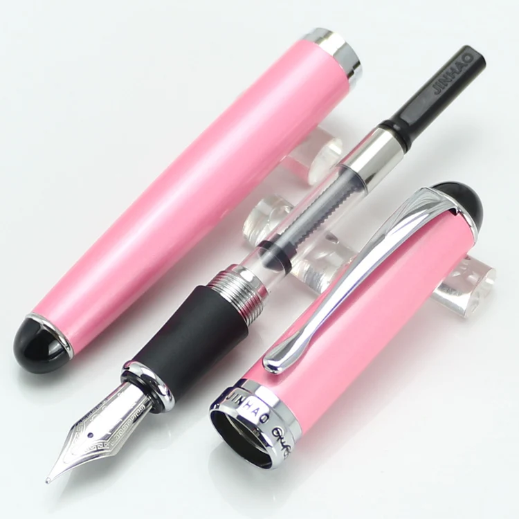 JINHAO 750 ручка для бизнеса и письма розовый серебристый Подарочная авторучка без
