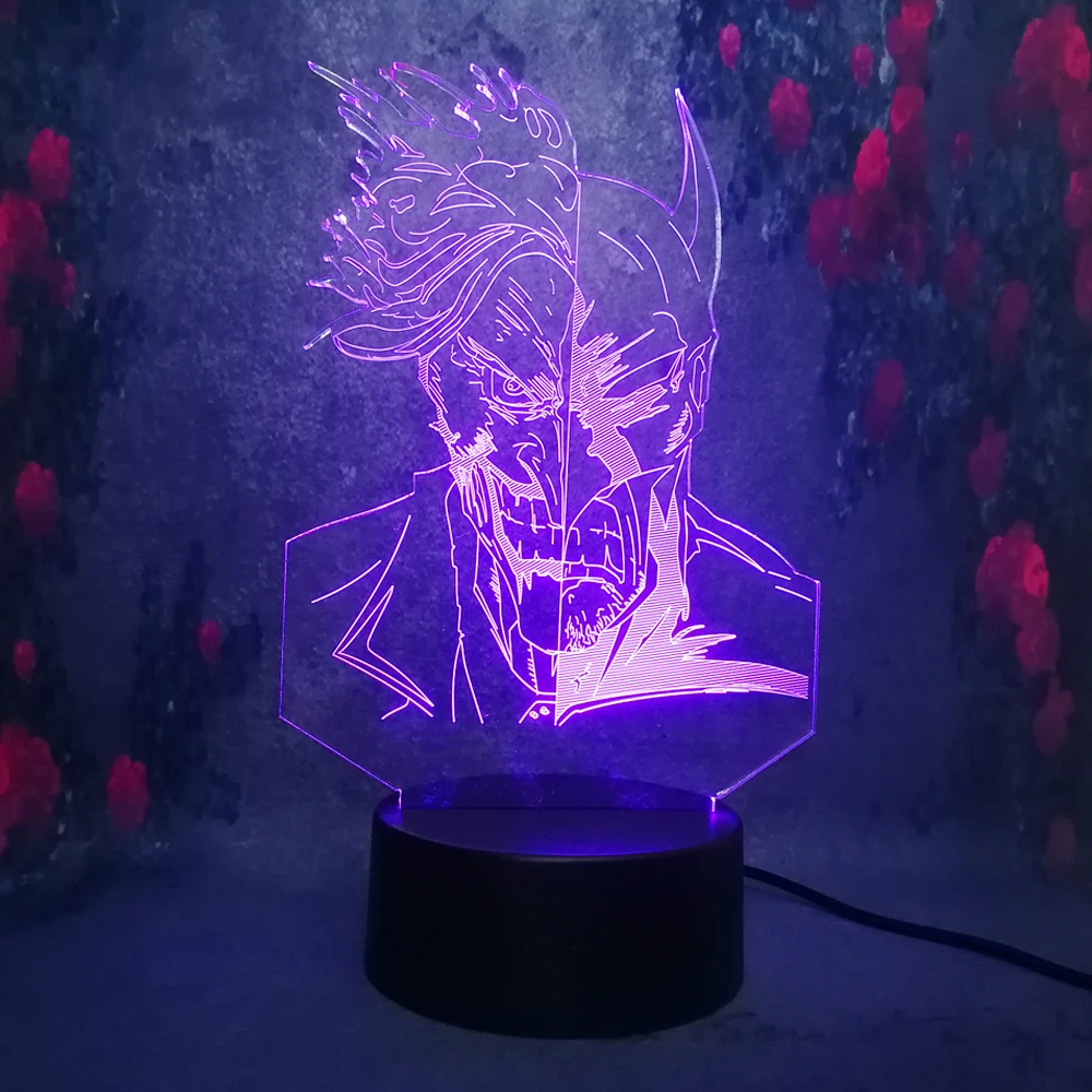 Бесплатная доставка 3D клоун Бэтмен ночник светодиодный Usb пульт дистанционного