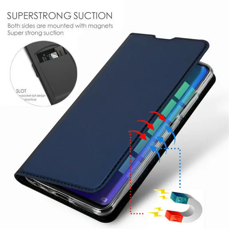Магнитный чехол книжка с откидной крышкой для Oneplus 7 T Pro 6 6T тонкий кожаный