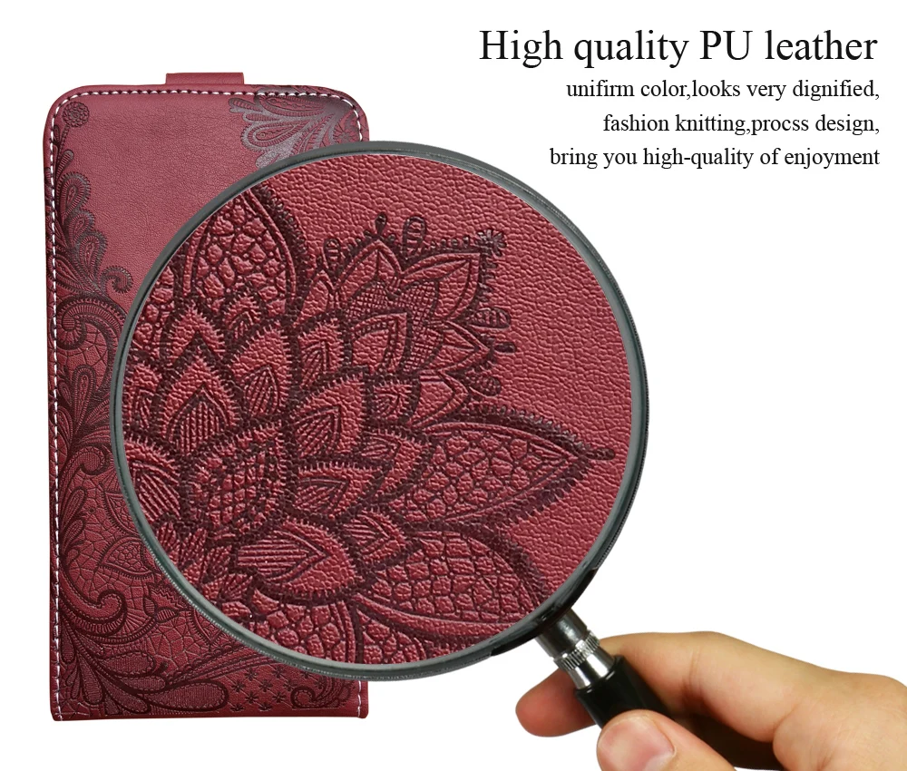 3D стерео тисненый кружевной цветок бабочка откидной кожаный чехол для телефона