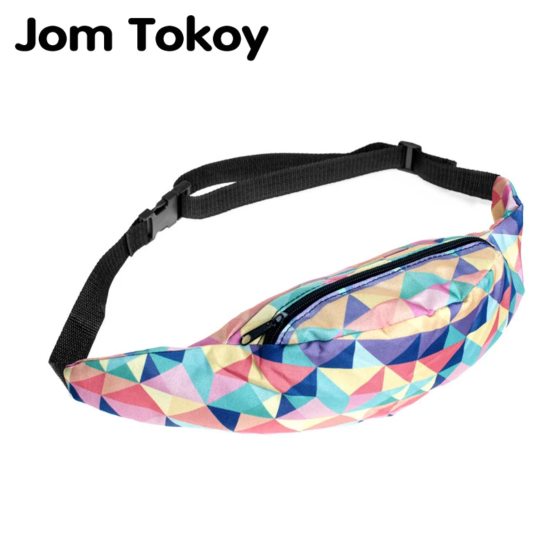 

Поясная Сумка Jom Tokoy для мужчин и женщин, забавная цветная Геометрическая дорожная сумочка на пояс для денег и мужчин