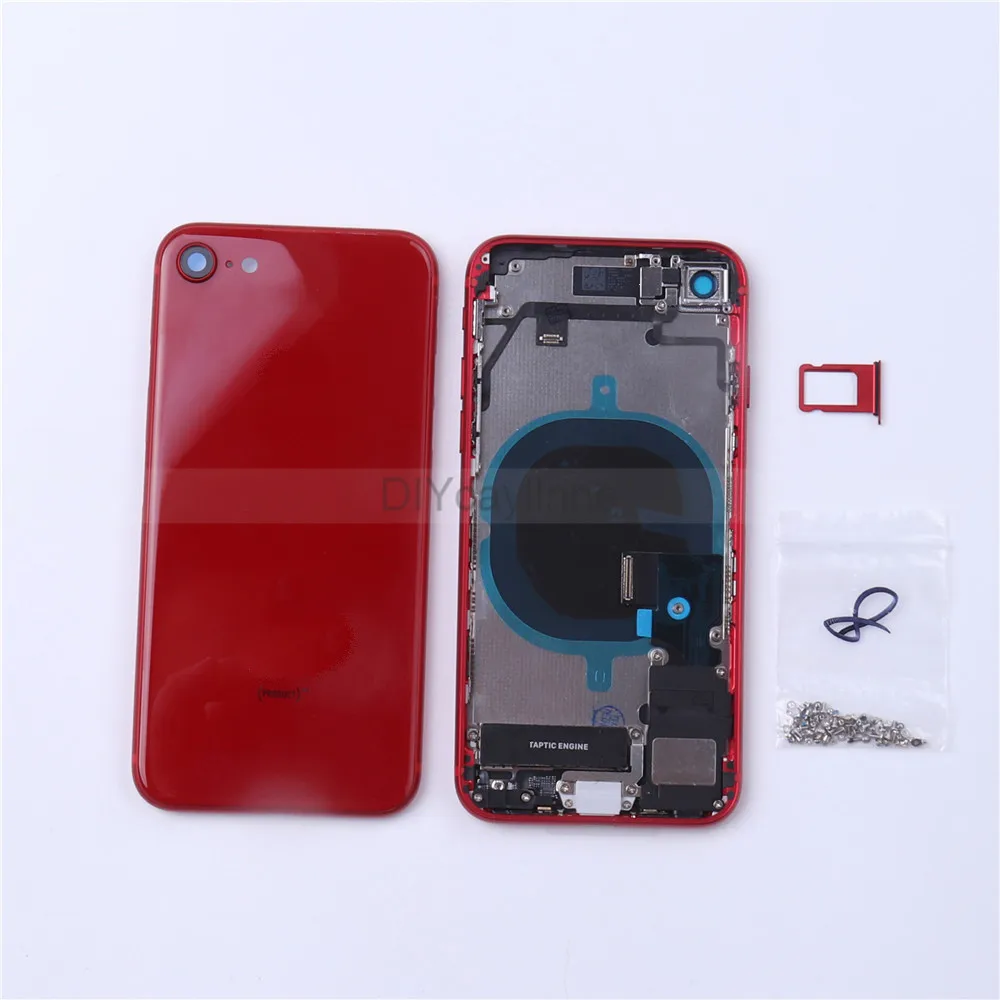 AAA задняя крышка корпуса с небольшими частями для iPhone 8 8plus X 8P средняя рамка с винтами кнопки Flex Замена