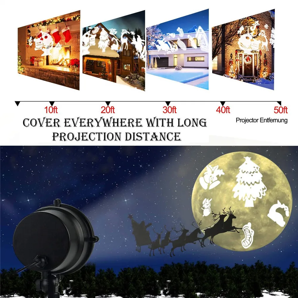 IP65 LED 3D Рождественский проектор Kerstverlichting лазер для наружного перемещения