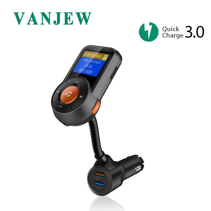Bluetooth FM трансмиттер VANJEW BT76 беспроводной радиоадаптер автомобильный комплект