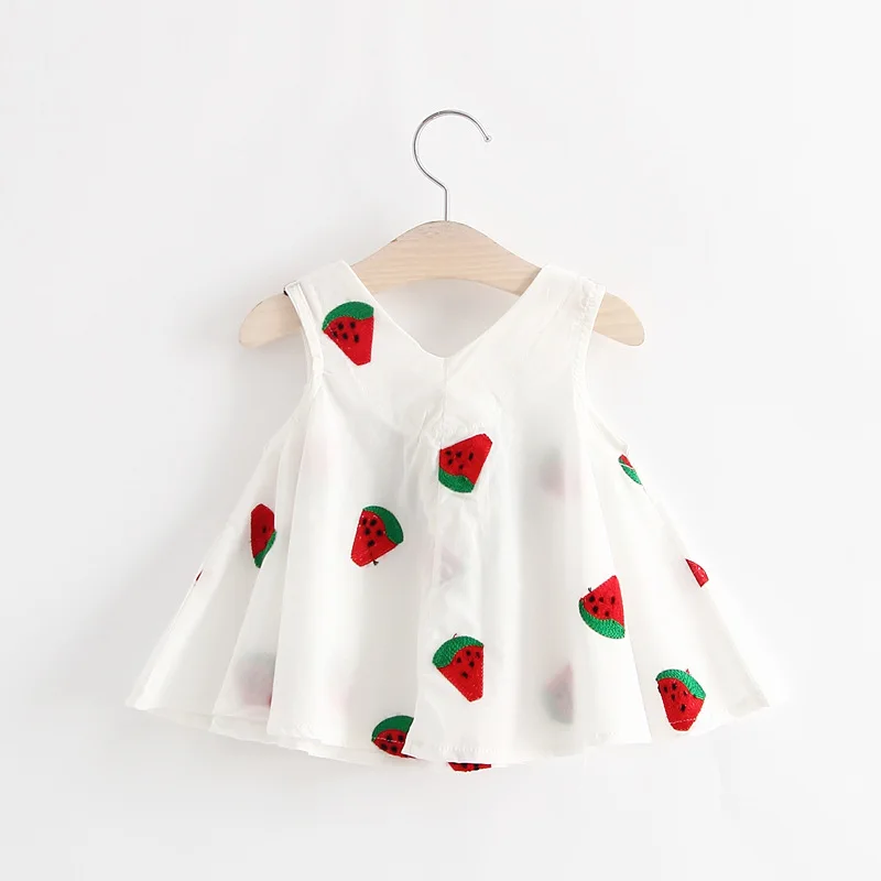 Infant Vestidos/платья для девочек девушки Летняя майка Платье с бантом одежда детей 6