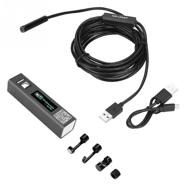 F150 1200P 8LED WiFi эндоскоп 2 мегапиксельная HD Бороскоп USB Инспекционная камера IP68