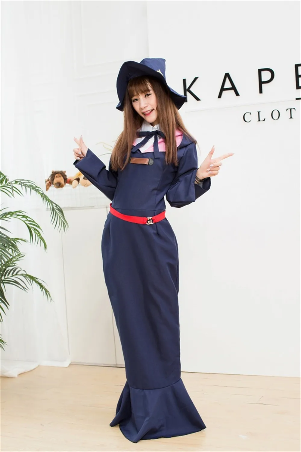 KagariAtsuko Cos костюм для косплея на Хэллоуин аниме маленькая ведьма Женский японский