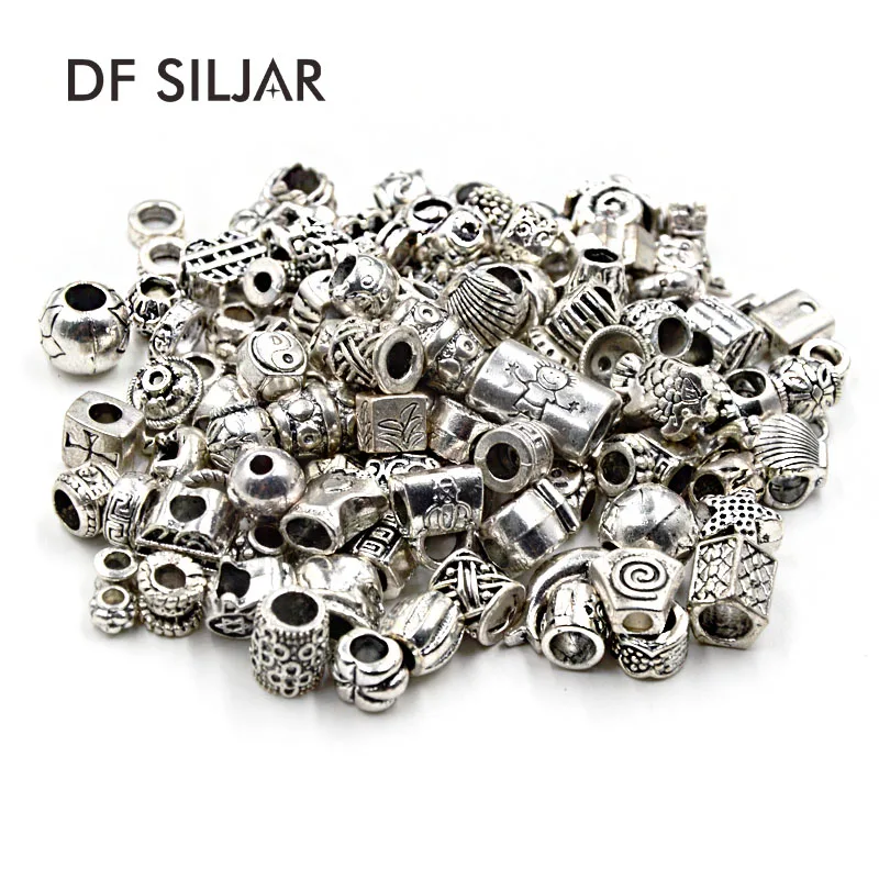 50 г/лот смешанные плавающие очаровательные зажимы античные серебряные