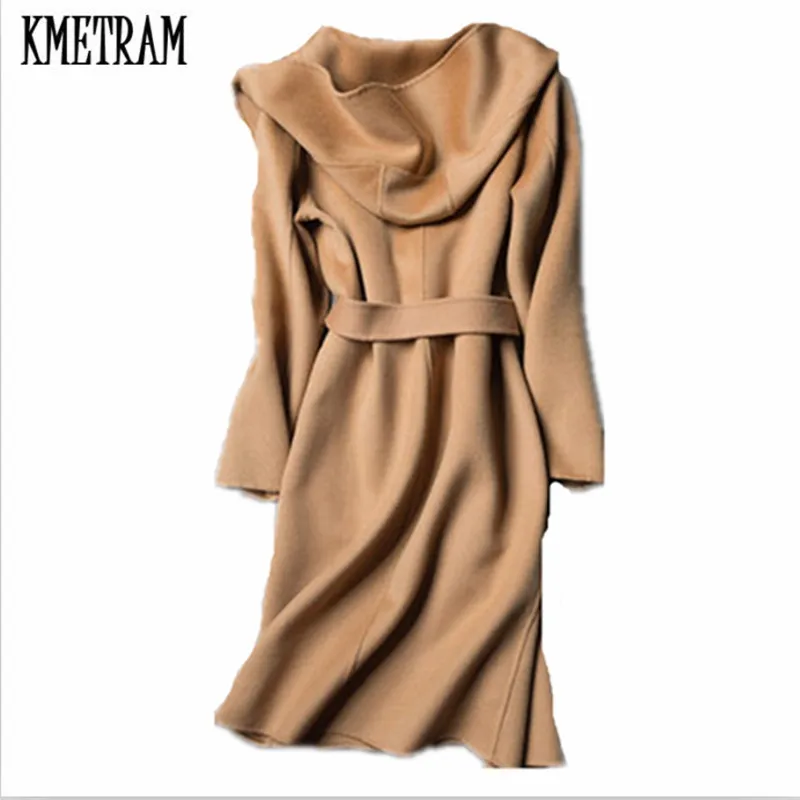KMETRAM 2020 осень зима модное женское кашемировое пальто 100% шерстяное Casaco Feminino Inverno