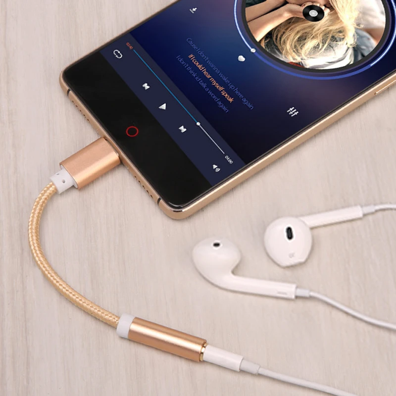 AUX аудио кабель USB Type C к 3 5 адаптер для наушников мм преобразователь xiaomi 6 Letv 2 2pro max2