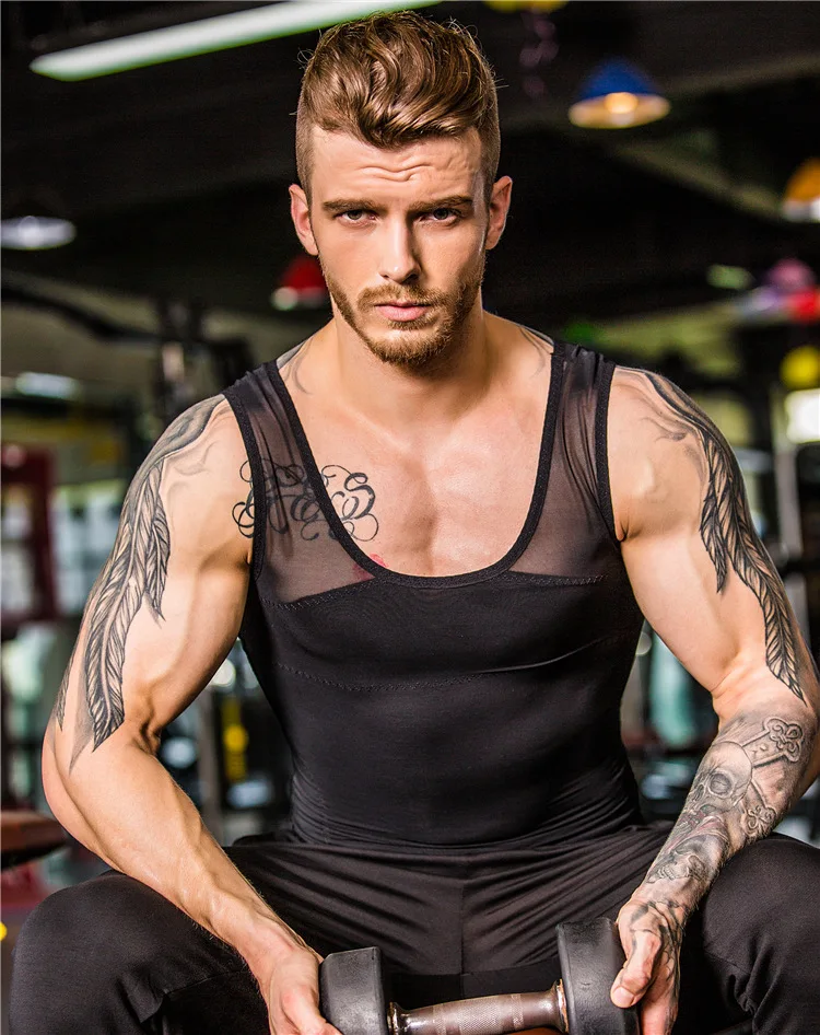 Мужской жилет LANTECH компрессионные колготки для тренировок бега фитнеса