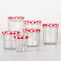 5pcslot transparent glass jars seal jars grains storage bottles spice lemon honey jar kitchen storage cans storage organization
