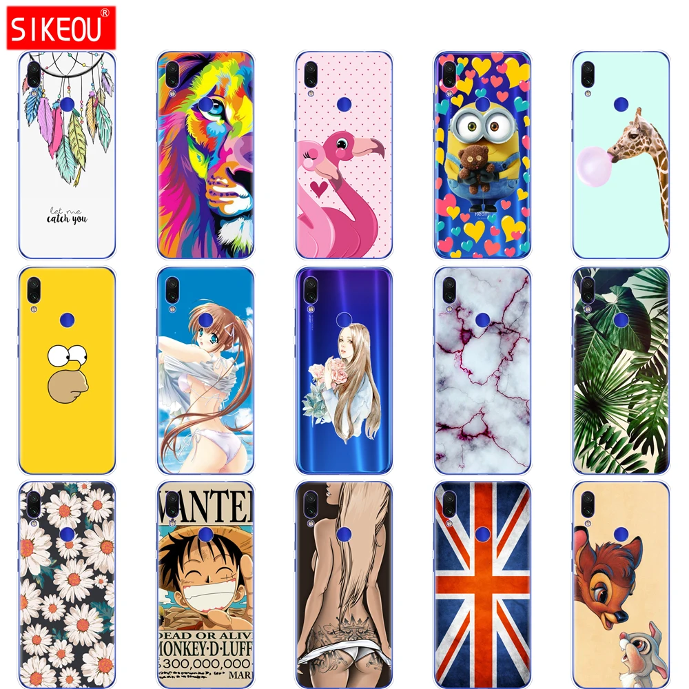 Для Xiaomi Redmi Note 7 чехол силиконовый мягкий ТПУ с рисунком для Xiaomi Redmi Note 7 Чехол 6,3 дюймов Fundas Coque Redmi Note7 чехол s