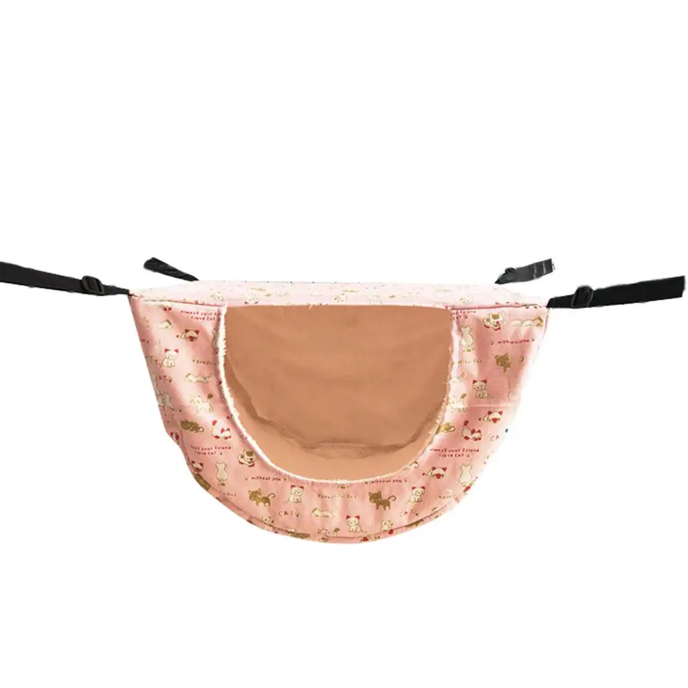 Pink Маленькие животные, подвесная кровать, гамак, клетка для хомяка, мультяшный животный принт, домик для домашних животных, для морских свинок, хорьков, белок, кроликов, 20е - Цвет: Pink