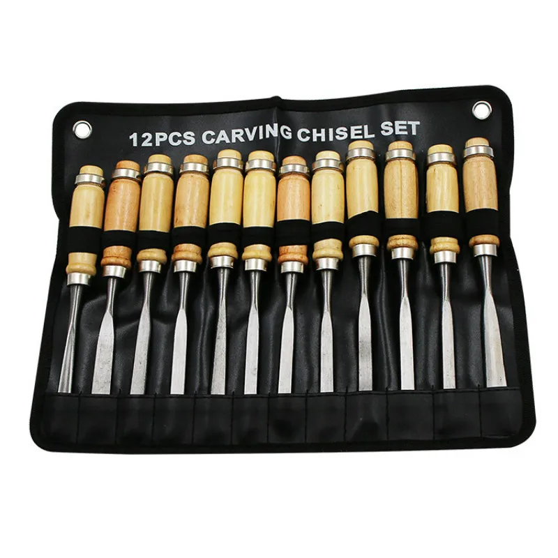 12 шт./компл. профессиональное ручное долото для резьбы Набор инструментов