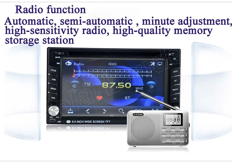 Автомагнитола 2 din 6 5 дюйма 7 языков Bluetooth USB AM FM RDS | Автомобили и мотоциклы