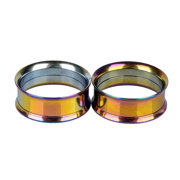 Multicolor MODRSA 1 шт. панк из нержавеющей стали винтовые диаметры для ушей туннель с двумя расширяющимися концами телесные ушные пробки и туннельные расширители для ушей пирсинг ювелирные изделия - Окраска металла: Multicolor