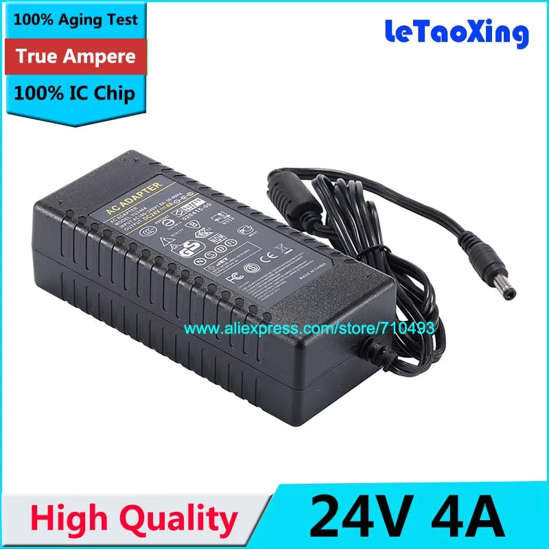 AC DC источник питания 24V 4A адаптер зарядное устройство Трансформатор 96W для