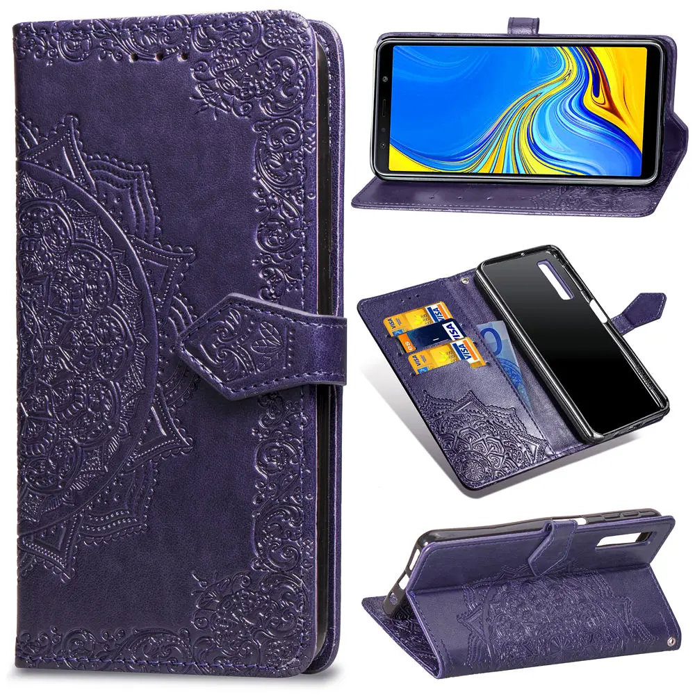 3D цветок кожаный чехол для samsung Galaxy S10 плюс S10E S9 S8 S7 край A10 A20 A30 A40 A50 A6 A7 A8 A9 M20 M10 A3 A5