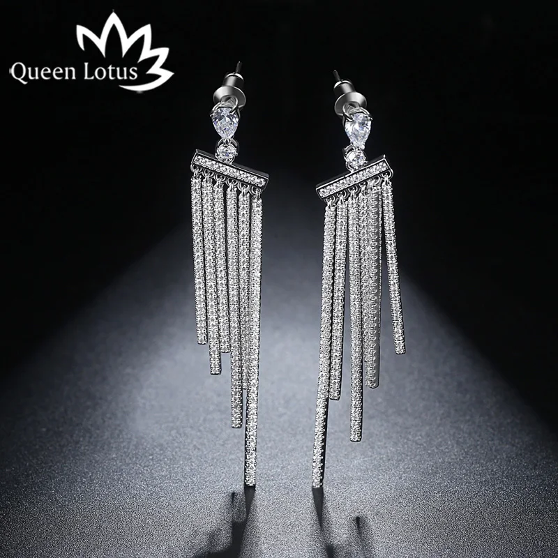 Женские этнические серьги Queen Lotus 2018 AAA с фианитами | Украшения и аксессуары