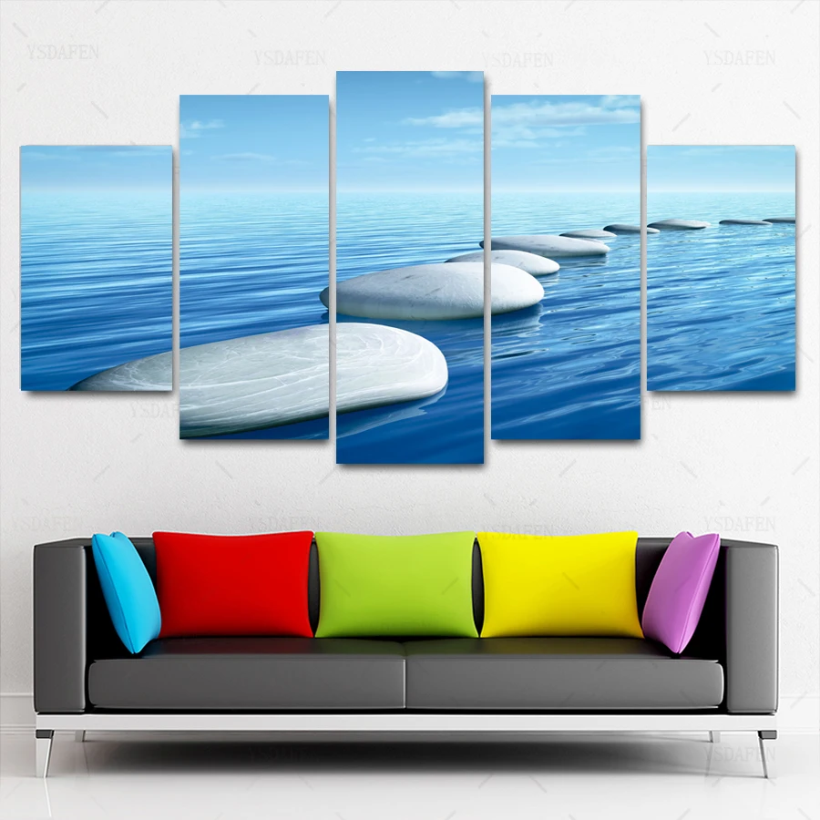 

Op de muur HD print olieverf Film modulaire foto Scenery poster kind room decor woondecoratie 5 stks canvas art z266