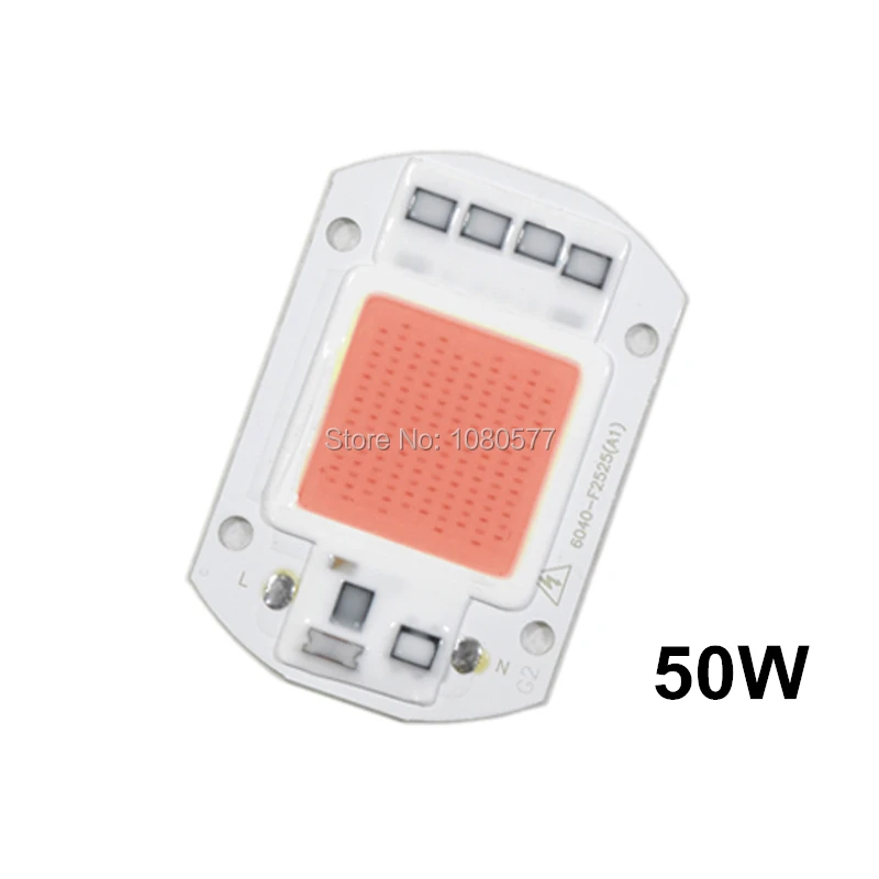 Умная ИС(интеграционная схема светодиодный COB Чип AC220V 20W 30W 50 W полный спектр 400nm-840nm AC 220V 50 W Светодиодный прожектор светильник на открытом воздухе завода светать светильник в
