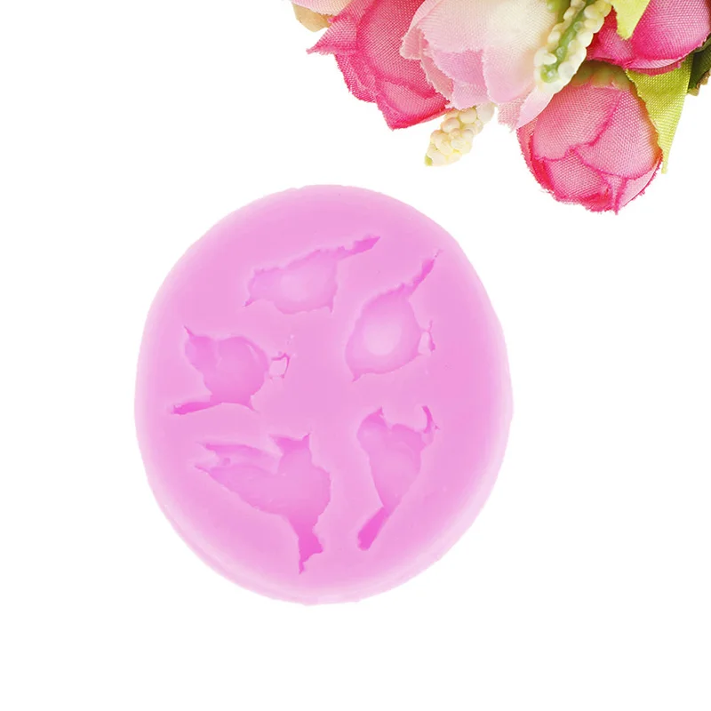 Птицы Силиконовые формы Fondant (сахарная) пресс форма для тортов декоративные