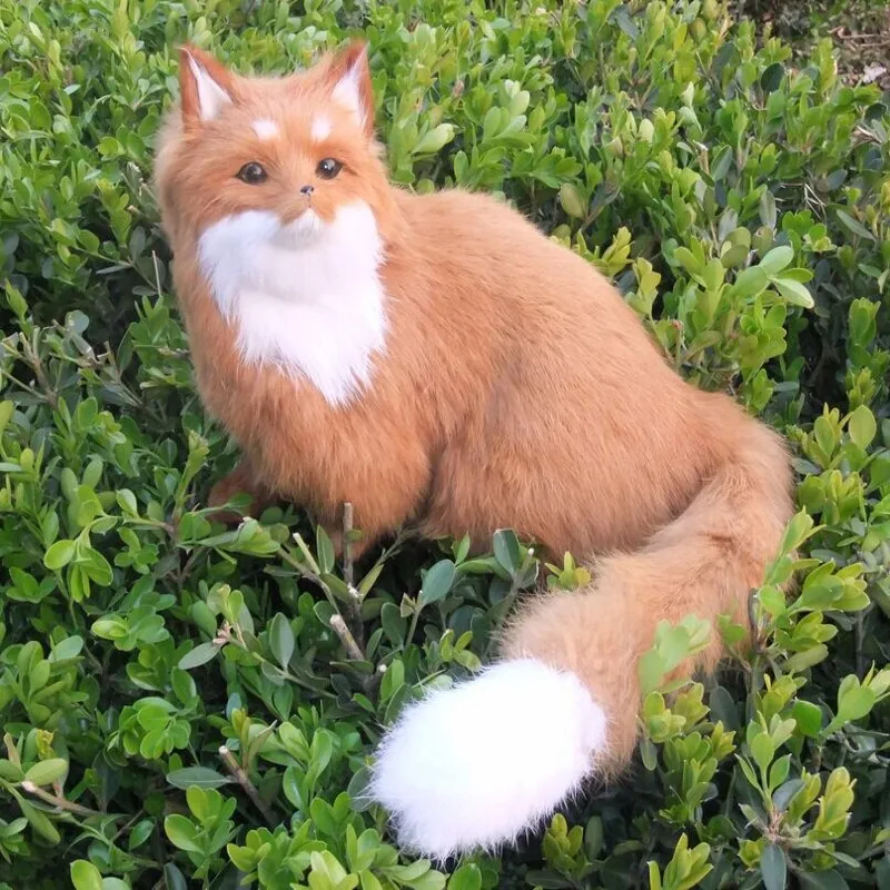 Новый прекрасный моделирование лиса игрушка желтый яркий красивый Сидящая кукла