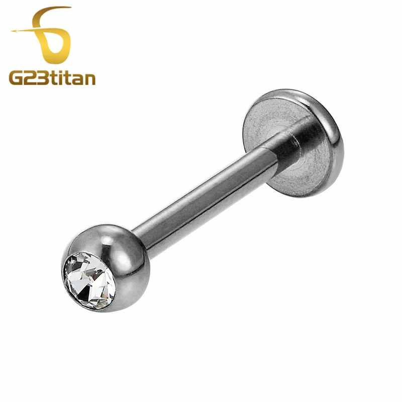 Labret Studs G23 титана основные общие кольца для пирсинга тела Ушные Шпильки для бровей ниппель нос Лабрет перегородка губы сегмент кольца Промышленные Штанги - Окраска металла: Labret Studs