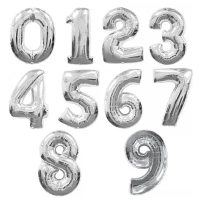 32 inch digital aluminum balloon Silver balloon